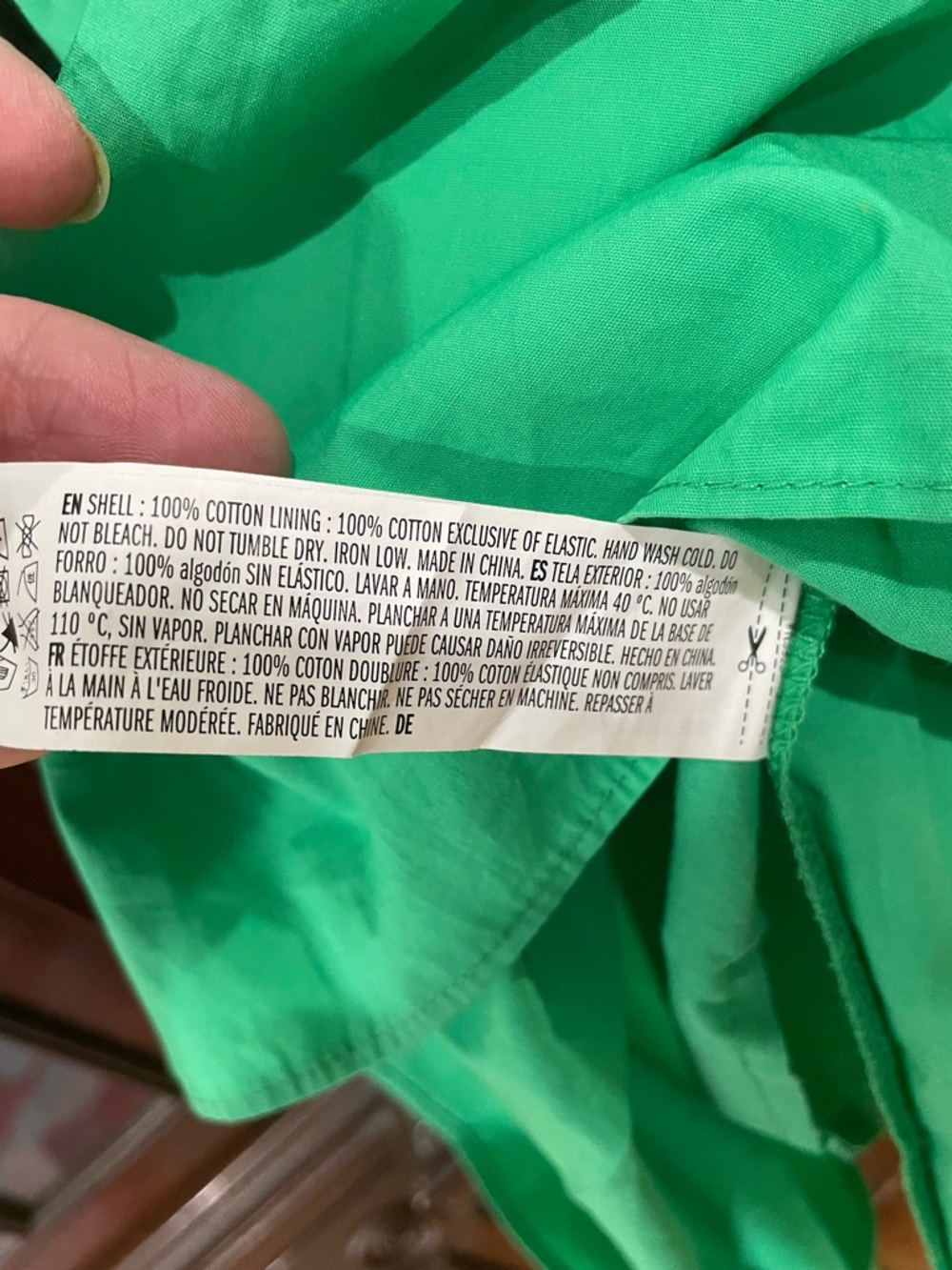 English Factory Emerald Green Lined Cotton Maxi Dress Medium - Picture 5 of 5